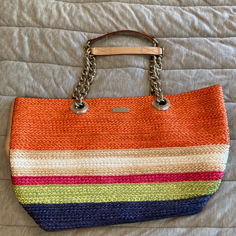 Multicolor Kate spade straw bag